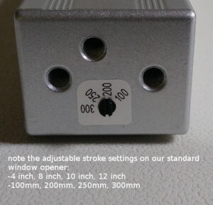 adjustable stroke on standard window openers